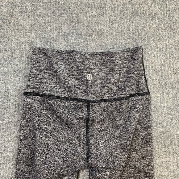 Lululemon Leggings Womens 2 Gray Heather Wunder Under High Rise Fitted Cropped - Picture 9 of 13